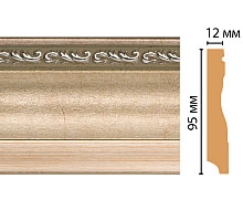 Плинтус напольный 153-59 серебристый