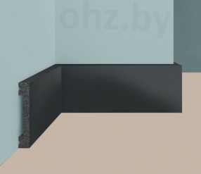 Плинтус с финишным покрытием 6,5 см антрацит