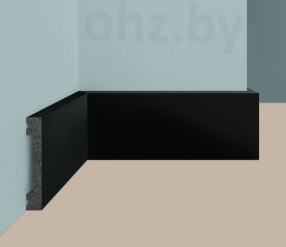 Плинтус с финишным покрытием 6,5 см черный матовый