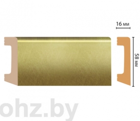 Плинтус D234-374 Decomaster 6 см, золото