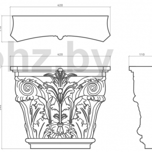 Размеры капители 1.21.002