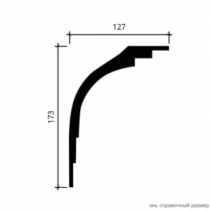 Размеры карниза 1.50.147