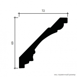Размеры карниза 1.50.189