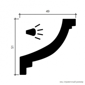 Размеры карниза 1.50.215