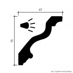 Размеры карниза 1.50.216