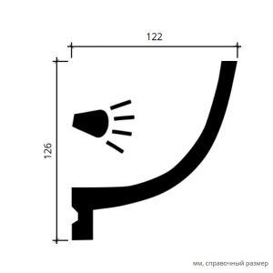 Размеры карниза 1.50.220