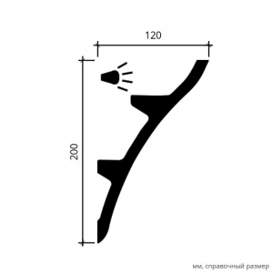 Размеры карниза 1.50.624