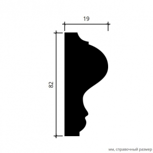 Размеры молдинга 1.51.303