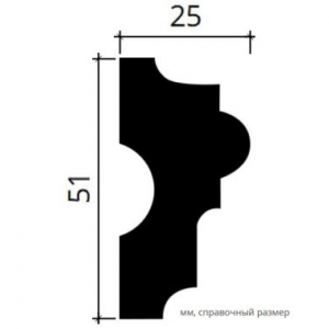 Размеры молдинга 1.51.304