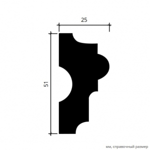 Размеры молдинга 1.51.304