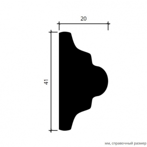 Размеры молдинга 6.51.308