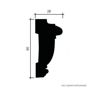 Размеры молдинга 1.51.330