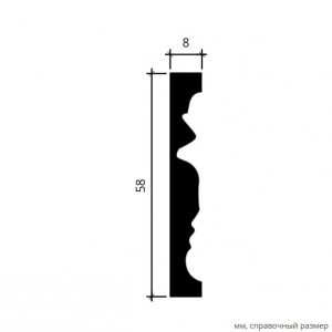 Размеры молдинга 1.51.364