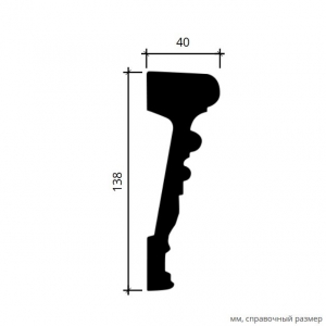 Размеры молдинга 1.51.368