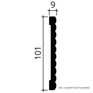 Размеры молдинга 1.51.374