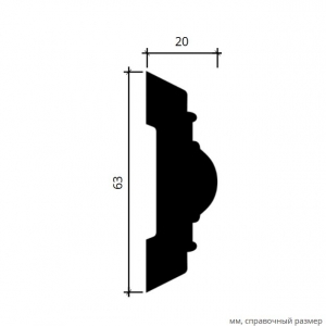 Размеры молдинга 1.51.376