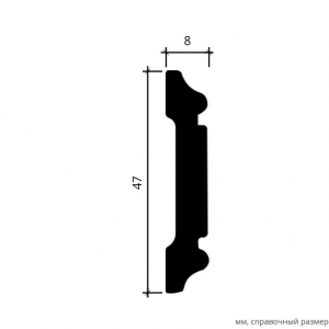 Размеры молдинга 6.51.384