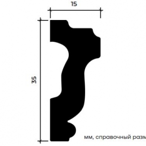 Размеры молдинга 6.51.386
