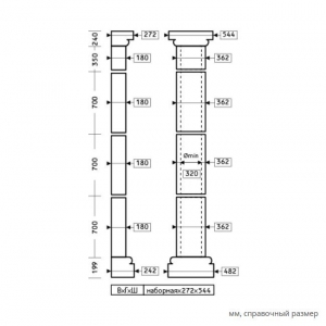 Размеры полуколонны 4.10.103