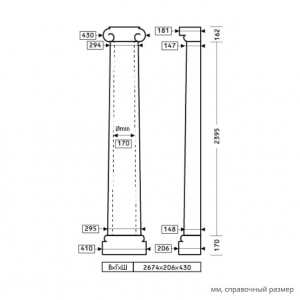 Размеры полуколонны 4.10.201