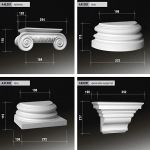 Детали полуколонны 4.10.204 с пьедесталом