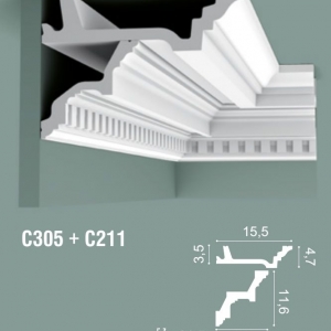 Комбинация карнизов C305 и C211