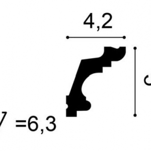 Размеры карниза С322