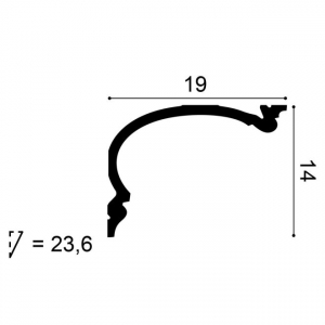 Размеры карниза С342