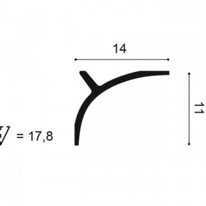 Размеры карниза C991
