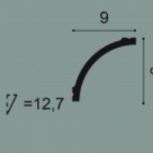 Потолочный плинтус 9 х 9 см