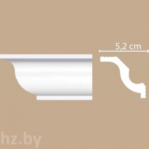D108, Плинтус потолочный (карниз) 5,5 см. Дюрополимер