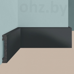 Плинтус с финишным покрытием 6,5 см антрацит