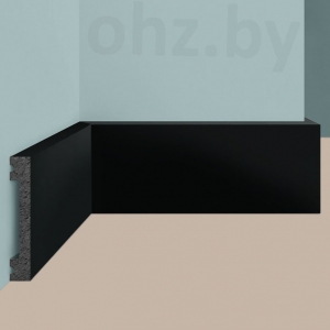 Плинтус с финишным покрытием 6,5 см черный матовый