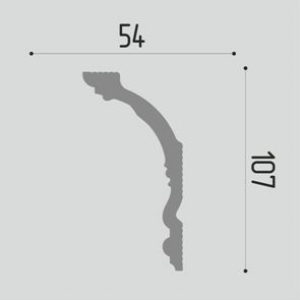 Плинтус из пенопласта ДП 37-120, схема.