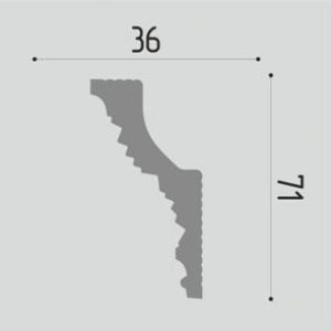 Плинтус из пенопласта ДП 38-80, схема.