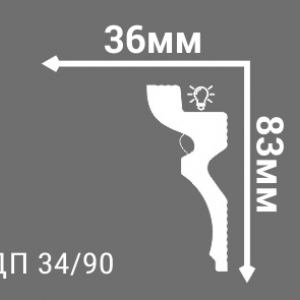 Плинтус из пенопласта ДП 34-90, схема.