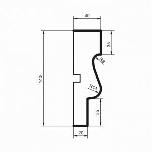 Размеры молдинга МС120