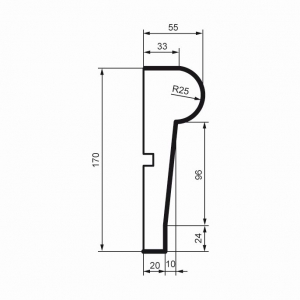 Размеры молдинга МС132. Фасадная лепнина из полистирола по лучшим ценам в Минске.