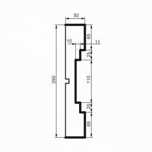 Размеры молдинга МС170