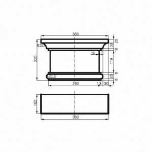 Размеры капители PC110
