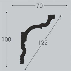 Карниз К10-100-70