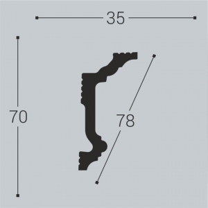 Карниз К5-70-35