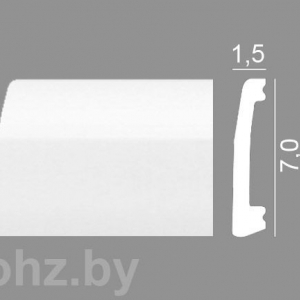 Nz070 напольный плинтус из дюрополимера 7 см