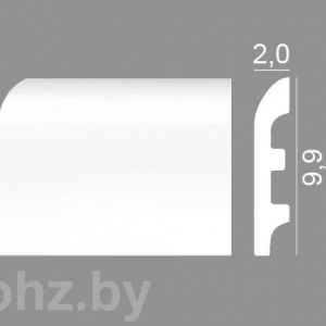 Nz099 напольный плинтус из дюрополимера 10 см