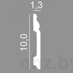 Nz098 напольный плинтус из дюроплимера, 10 см