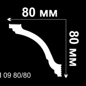 Плинтус потолочный, Де-Багет, П09 80/80