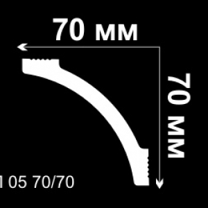 Потолочный плинтус 7см, Де-Багет П05 70/70