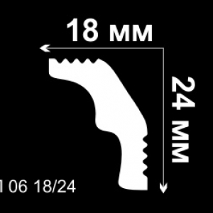 Потолочный плинтус 24 мм, Де-Багет П06 18/24