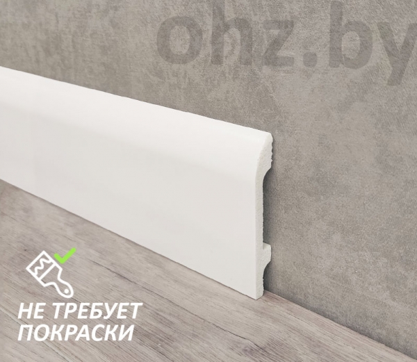 Плинтус 8 см белый матовый