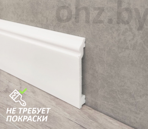 Плинтус 10 см белый матовый
